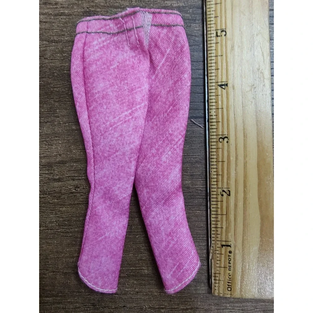 Barbie model muse scooter Pants Only Pink Acid Wash Cropped Z32